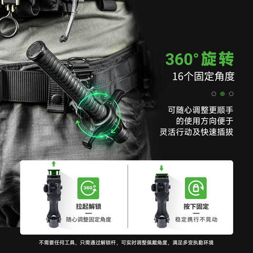 纳丽德【新品】V75X-Carry快拔棍套快拔可锁定旋转轻量化适配勤务棍甩棍 商品图5