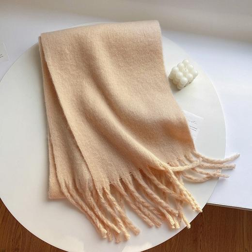 【软软糯糯】韩版格子女韩系甜美保暖提花粉秋冬柔软流苏粉色格子围巾围脖。ry 商品图13