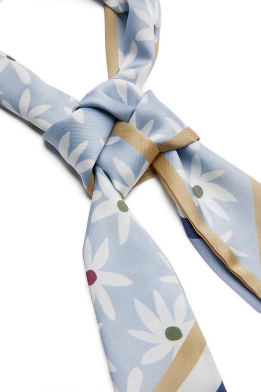 Say Something 可爱印花蓝色丝巾 8927 商品图3