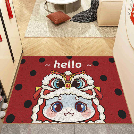 【进门蹭一蹭！跟泥沙说ByeBye】2025蛇年地垫入户门地垫进门丝圈防滑垫可裁剪耐脏地垫。ry 商品图7