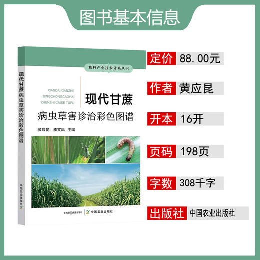 现代甘蔗病虫草害诊治彩色图谱【官方正版，可开发票，下单时留开票信息和电子邮箱】 商品图1