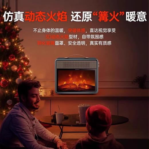 bestherm百斯腾电暖器仿真火焰壁炉取暖器家用卧室桌面暖风机F1 商品图3