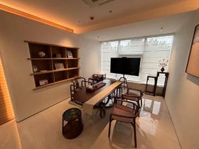 【新中式-万福茶室】新中式/文曲茶台/万福茶椅/丞相茶椅/茶水柜/花架/圆凳