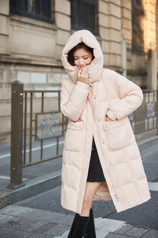 HAYES 粉色长款白鸭绒外套 19716 商品图6