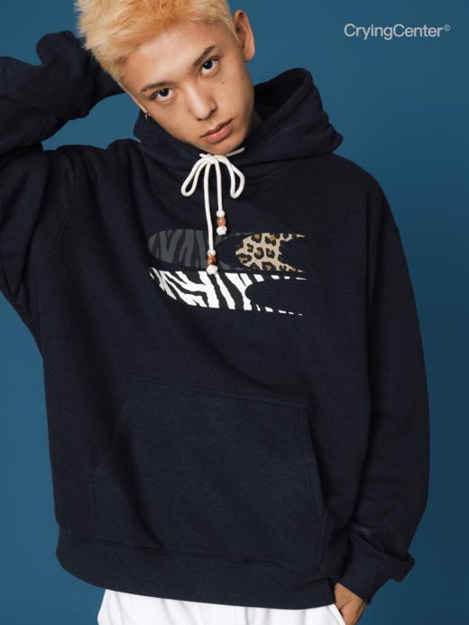 CryingCenter 豹纹斑马纹立体发泡连帽卫衣 哭喊中心 商品图2