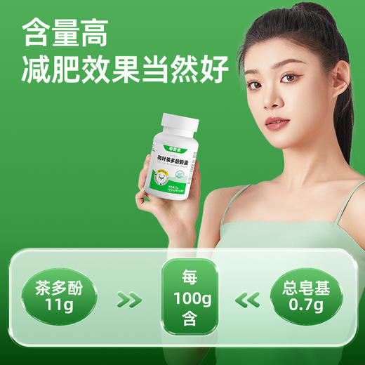 华东医药善要素源生堂荷叶茶多酚胶男女瘦腿廋腰瘦身减脂蓝帽子 商品图4