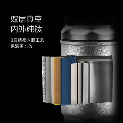 哲品派·钛保温杯（纯钛版）大容量随手杯车载不锈钢吸管杯焖茶杯户外喝水杯 商品图3