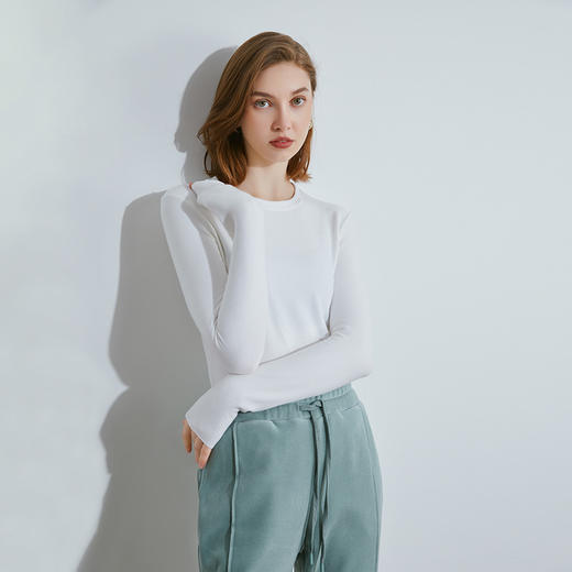 【128/2件】【真正的德绒自发热纤维】【品牌高品质】秋冬玻尿酸蚕丝保湿润肤打底衫磨绒长袖Tt恤 商品图6