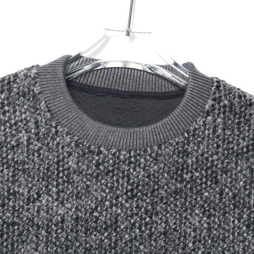 WY79扎染提花圆领保暖秋季毛圈卫衣长袖时尚户外宽松男女同款灰色 商品图3