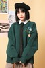Stay2Weeks 学院风字母徽章休闲圆领针织上衣 15455 商品缩略图0