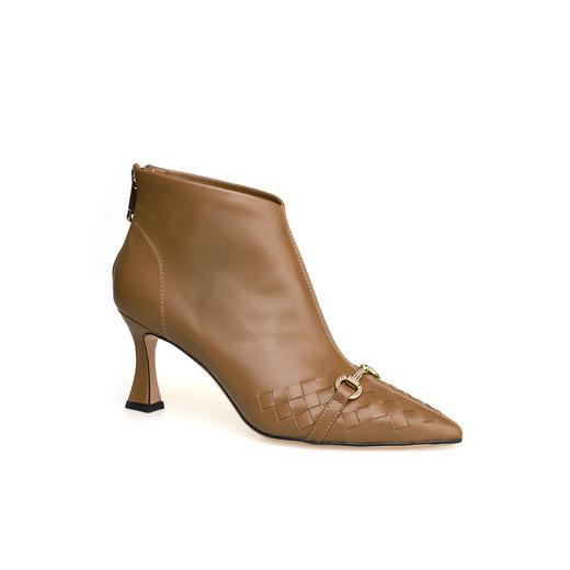 豪麟名鞋奥莱迪嘉女鞋短靴胎牛皮革DJELA42WN026咖啡色  原价2660元 商品图0