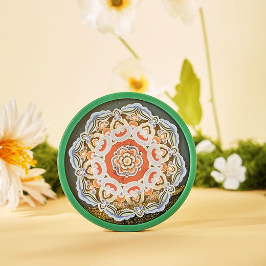 敦煌系列 藻井纹双层流沙杯垫 飞天九色鹿双层流沙杯垫 商品图2