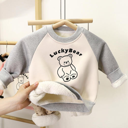 【休闲时尚，温暖秋冬】儿童卫衣加绒冬季新款 加厚男童保暖外穿 宝宝长袖打底衫童装-QQ 商品图8