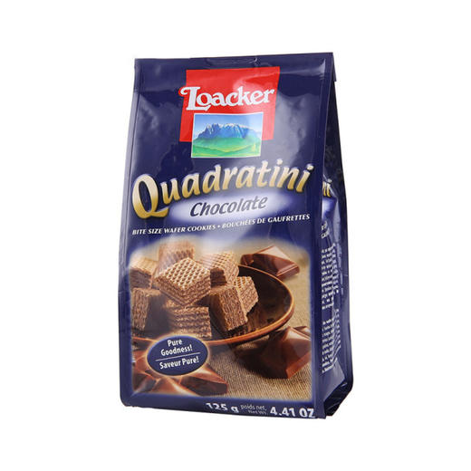 莱家巧克力味粒粒装威化饼干125g 商品图0