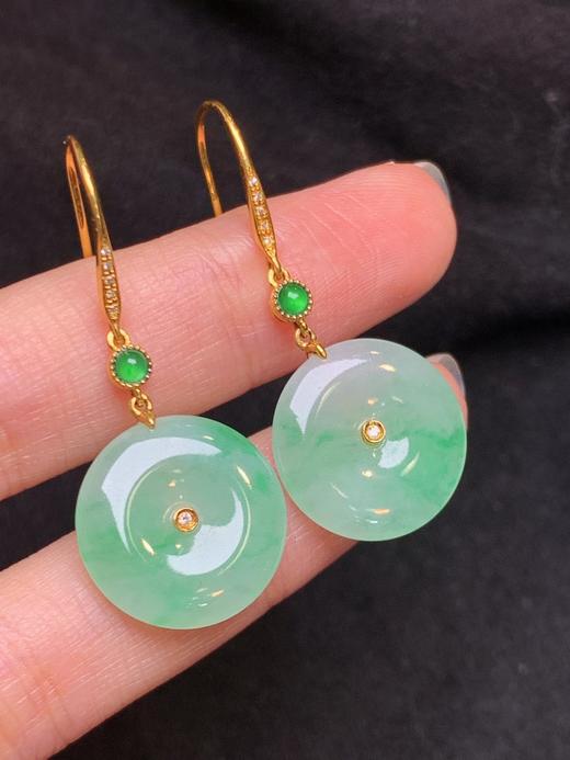 平安扣翡翠耳钉 商品图4