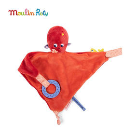 Moulin Roty 章鱼婴儿安抚巾（棉绒款） 适合年龄0岁+ 676015