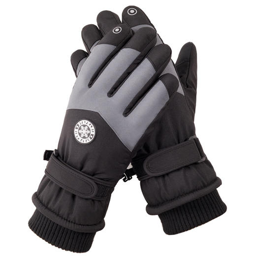 滑雪手套男女冬季运动骑行加绒加厚防水防寒可触屏保暖手套 商品图3