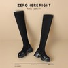 ZHR则则洋气百搭过膝靴2024新款弹力长筒靴粗跟加绒保暖骑士女靴 商品缩略图8