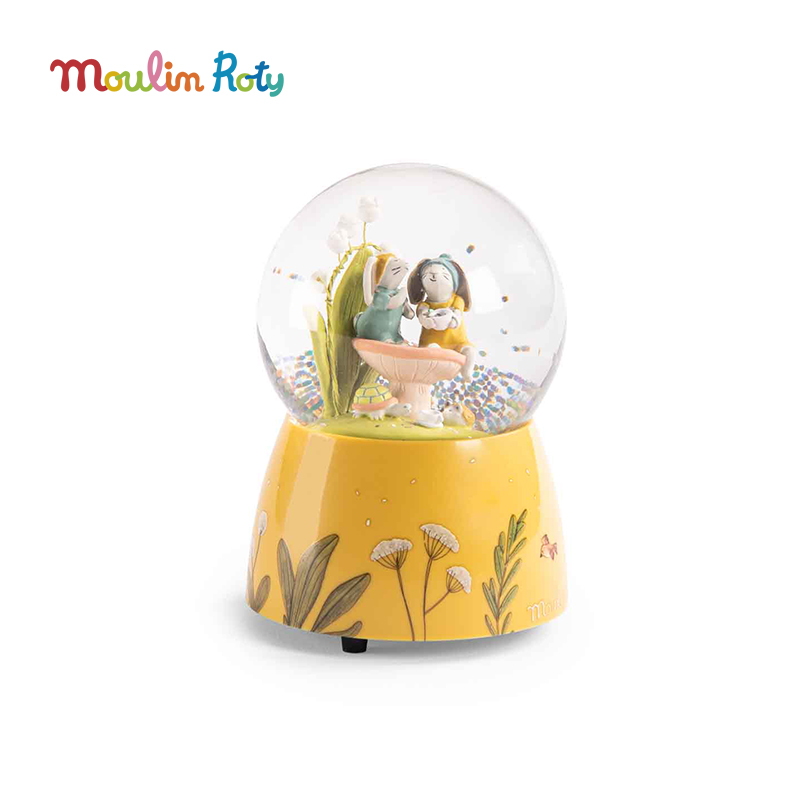 Moulin Roty 音乐水晶球 礼品礼盒 适合年龄3岁+ 三只邦尼兔系列 678176