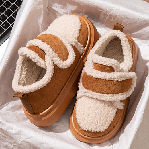 【暖暖棉鞋，柔软舒适】新款加绒加厚的包跟棉拖鞋女，舒适保暖，步履如飞。情侣棉鞋男也是不错的选择，防滑耐磨，多种颜色可选。室内家居、办公室白领都适用，让你的冬季更加温暖！ 商品图4
