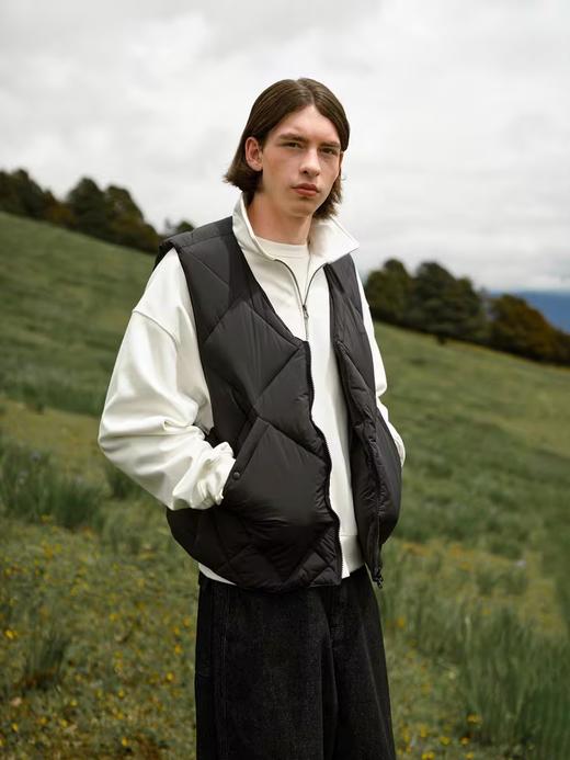 Evistub/E-4QWT572/防寒三色复古加厚保暖菱形绗缝叠穿马甲棉服 商品图2