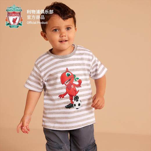 【官网同款】利物浦俱乐部 | 进口童装条纹印花短袖两件套T恤 商品图1