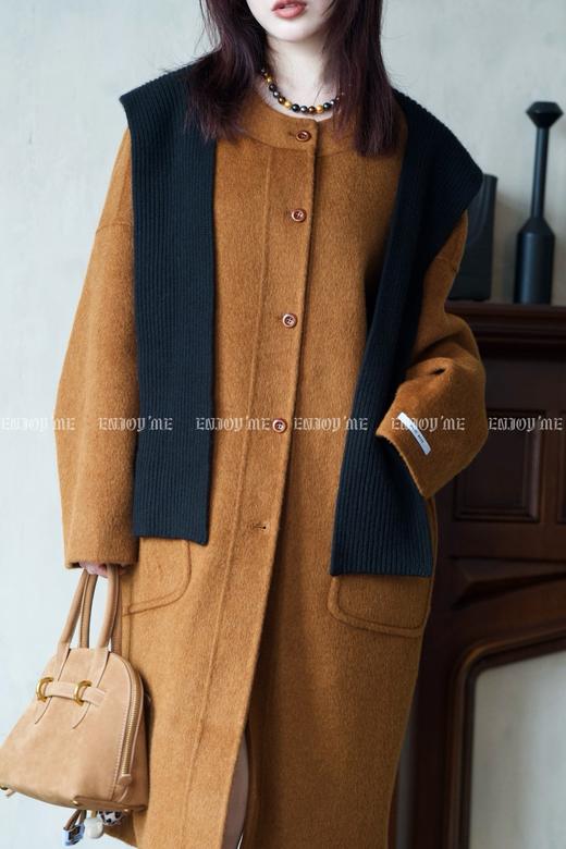 【门店同款】ENJOY冬季柔韧与共可拆卸针织连帽大衣 159874471 商品图6