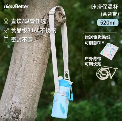 (包邮)Heybetter儿童咔嗒吸管保温杯520ml(两种颜色) 商品图1