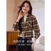 【年终特卖】熙世界假两件复古格纹衬衫女秋冬新款磨毛长袖内搭半高领叠穿衬衣 商品缩略图2