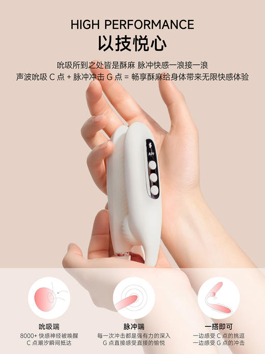 【白夜魔系列】小怪兽白夜魔魔炮抑菌版HPV智能远程遥控跳蛋阴蒂自慰器成人情趣 商品图3