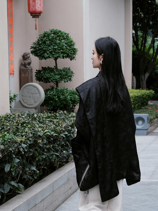 盛唐牡丹| 梅兰竹菊香云纱夹棉外套 商品图14