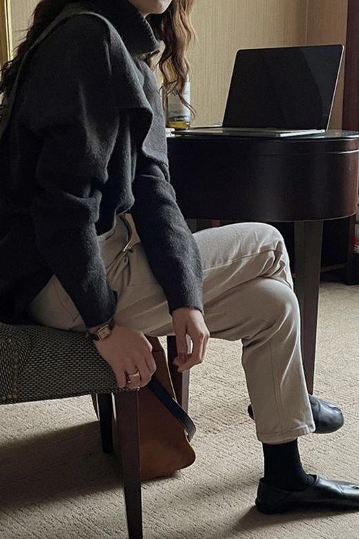 LNNNS 灰色高领两件套毛衣 15478 商品图5