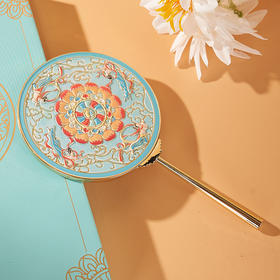 敦煌系列 飞天藻井莲花纹 金属手持镜