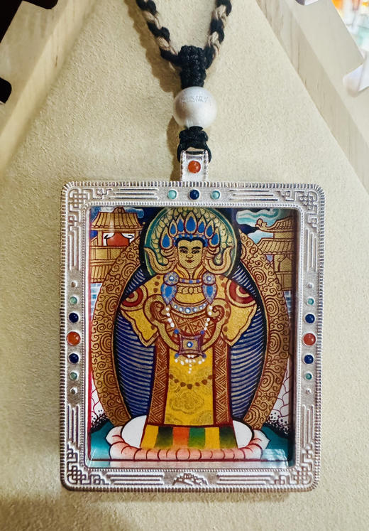 方形嘎乌手绘唐卡-大号 商品图3