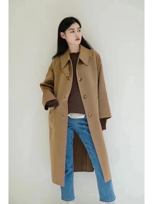 【高品质私服】【IC全羊绒双面呢插肩袖大衣】舒适廓形，简约大气，对身材包容度高【无标出货 介意慎拍】 商品图6