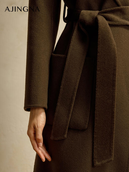 【商场同款】阿菁娜2025冬季新款新色长款慵懒大衣A30D211015 商品图4