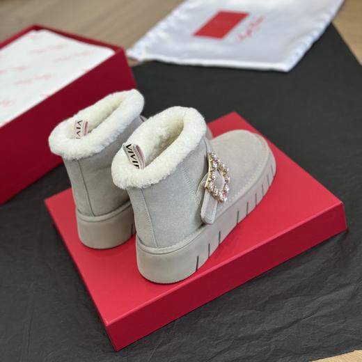 Roger Vivier 经典钻扣羊毛雪地靴 商品图7