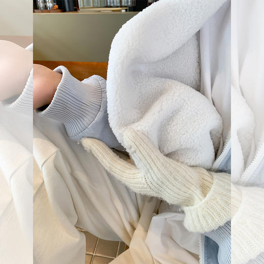 【269元任选2件】现货！成本巨贵，拍下包赚！百搭休闲浅蓝色翻领厚外套 商品图4