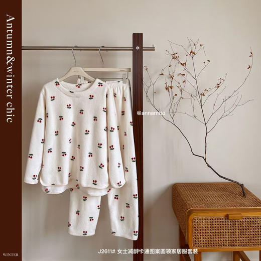 24年秋冬新款家居服套装女云朵绒软绵绵睡衣可外穿两件套 商品图2