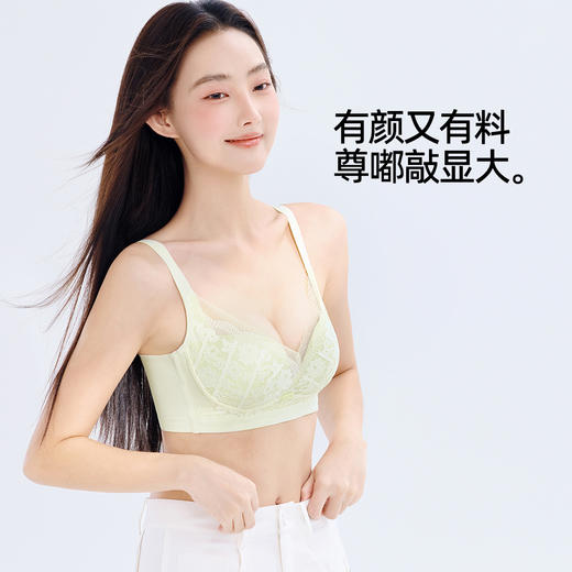 熳洁儿 无钢圈内衣小胸聚拢不空杯显大文胸法式蕾丝收副乳24761519 商品图4