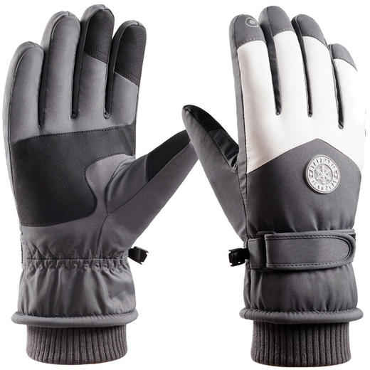 滑雪手套男女冬季运动骑行加绒加厚防水防寒可触屏保暖手套 商品图2