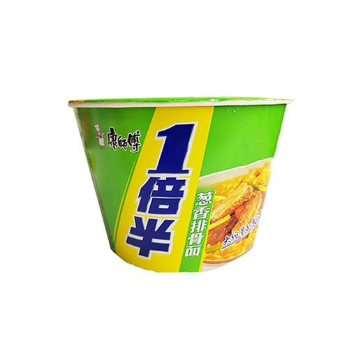 康师傅1倍半葱香排骨面134g*12桶 商品图0