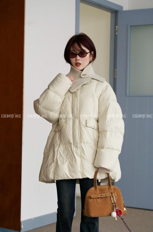 【门店同款】ENJOY冬季从“绒”冬日韩系针织围脖羽绒 159860184 商品图0