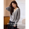 【年货节】熙世界学院风假两件毛衣小众设计撞色翻领灰色针织衫2025秋冬款 商品缩略图1