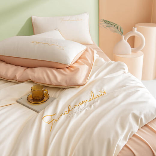 蒙卡罗尼  60S轻奢天丝长绒棉四件套-奶咖200*230cm 商品图4