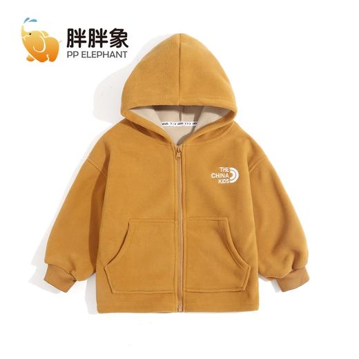 【49.9/件】胖胖象新款儿童连帽毛毛衣春秋季中大童宝宝休闲保暖外套聚 商品图3