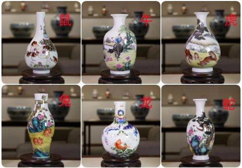 珐琅彩十二生肖（鼠牛虎兔龙蛇） 商品图0