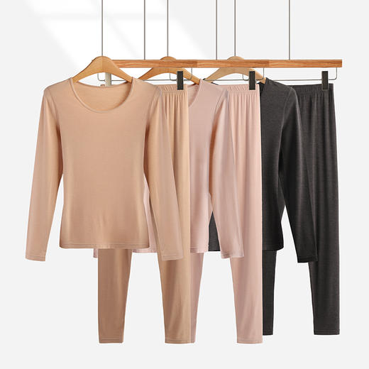 美奈川珍珠蛋白薄绒云暖抗菌女士套装BN-W09169 商品图0