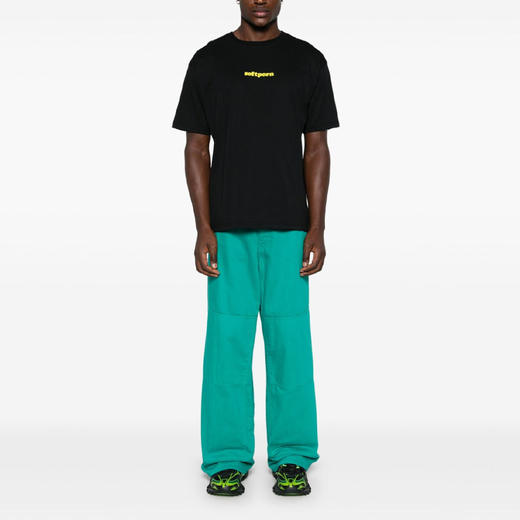 【二】GCDS 男士字母徽标棉质圆领短袖T恤 黑色 A2CM2307JG399 商品图3