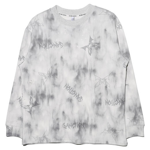 WY178新款美式蝴蝶印花亮点设计款T恤男女春秋休闲宽松时尚长袖 商品图0